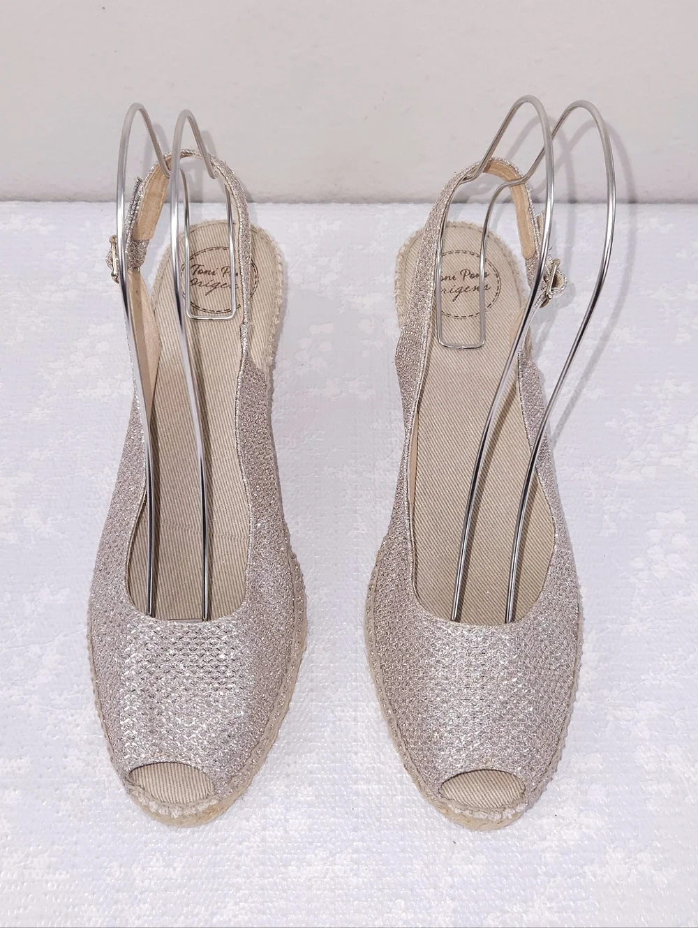 New! TONI PONS Carol Slingback Espadrille Wedge Peep-Toe Pumps US 11